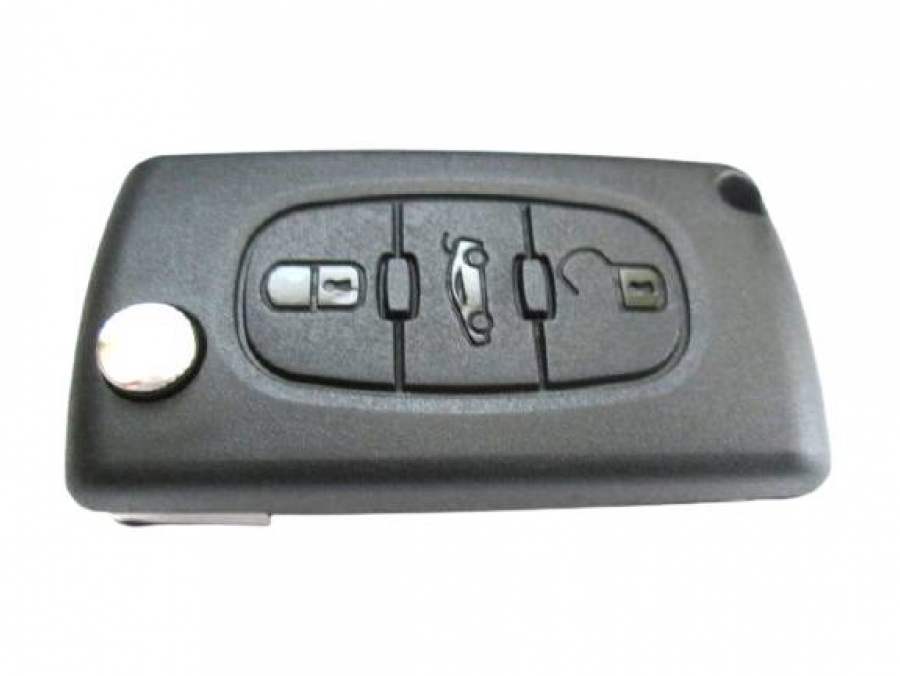 Кутийка за сгъваем автомобилен ключ за Peugeot с три бутона