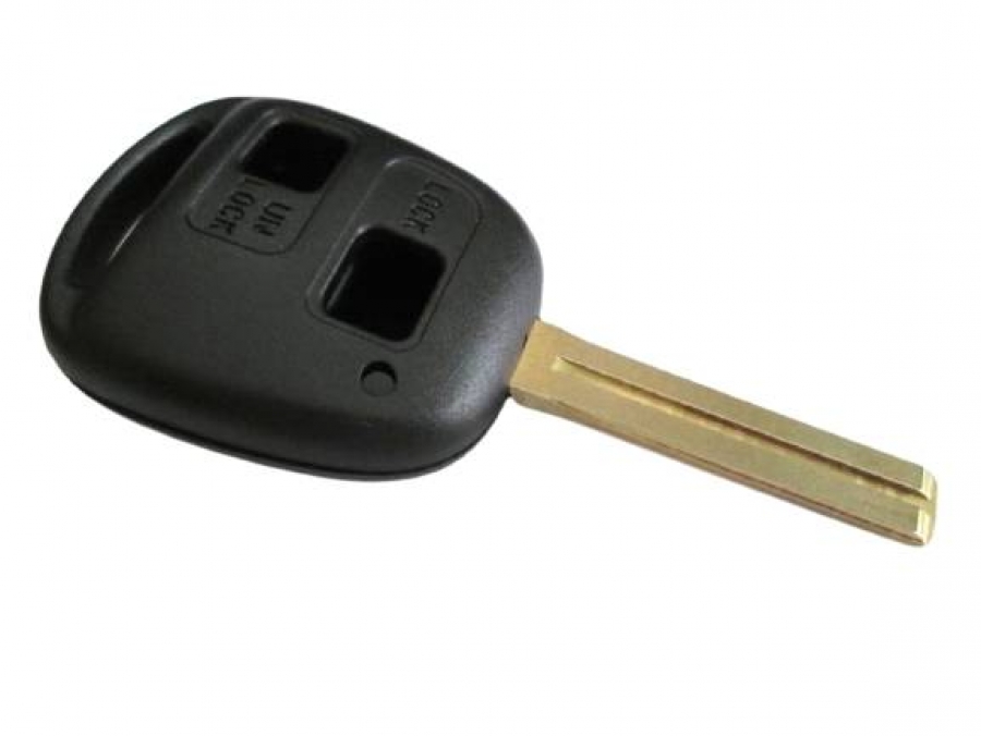 Кутийка за автомобилен ключ за Toyota с два бутона (TOY48 късо перо)