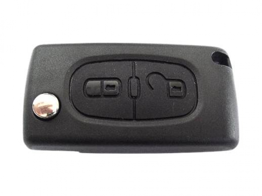 Кутийка за сгъваем автомобилен ключ за Peugeot с два бутона