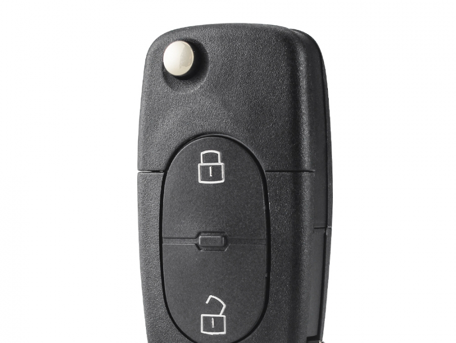 Кутийка за автомобилен ключ с два бутона за Audi (CR1620/CR2032)